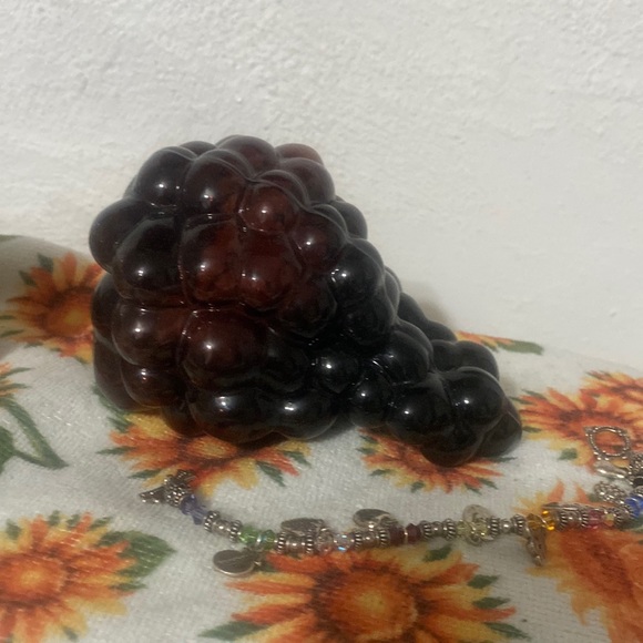 Mikasa holiday orchard & glass🍇bunch+925 multi-charm Bracelet - Picture 3 of 17